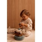 Salopetă din bumbac organic Birk - Peach mini / Sea shell - Liewood - imagine 4