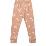 Pijama din bumbac organic Wilhelm - Heart / Sweetheart / Pale tuscany / mix - Liewood - imagine 3