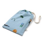 Pijama din bumbac organic Wilhelm - Dog / fun / beach blue / mix - Liewood - imagine 4