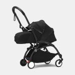 Stokke YOYO³ cu cadru alb și pachet Nou-Născuți 0+ Black