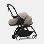 Stokke YOYO³ cu cadru negru și pachet Nou-Născuți 0+ Taupe