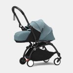 Stokke YOYO³ cu cadru negru și pachet Nou-Născuți 0+ Aqua