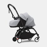Stokke YOYO³ cu cadru alb și pachet Nou-Născuți 0+ Stone