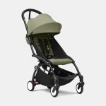 Stokke YOYO³ cu cadru negru și pachet 6+ Olive