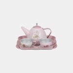Set metalic pentru ceai în cutie cu mâner - Fairy Garden - Little Dutch