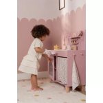 Bucătărie din lemn FSC cu accesorii - Roz - Little Dutch - imagine 4