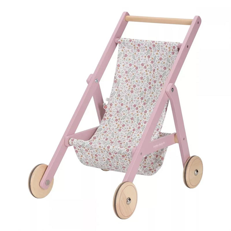 8713291225183.jpg Cărucior din lemn FSC pentru păpuși - Little Dutch - imagine 1