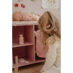 Măsuță de schimbat scutecele cu accesorii pentru păpuși - Roz - Little Dutch - imagine 5
