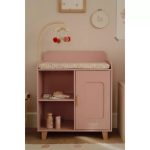 Măsuță de schimbat scutecele cu accesorii pentru păpuși - Roz - Little Dutch - imagine 9