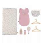 Măsuță de schimbat scutecele cu accesorii pentru păpuși - Roz - Little Dutch - imagine 10
