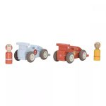 Mașinuță de curse din lemn cu pilot - Set 2 mașinuțe - Little Dutch - imagine 2