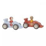 Mașinuță de curse din lemn cu pilot - Set 2 mașinuțe - Little Dutch