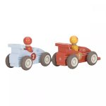Mașinuță de curse din lemn cu pilot - Set 2 mașinuțe - Little Dutch - imagine 3