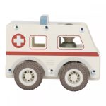 Mașinuță din lemn FSC - Ambulanță - Little Dutch - imagine 3