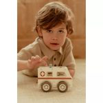 Mașinuță din lemn FSC - Ambulanță - Little Dutch - imagine 6