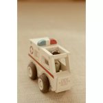 Mașinuță din lemn FSC - Ambulanță - Little Dutch - imagine 9