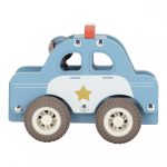 Mașinuță din lemn FSC - Poliție – Little Dutch - imagine 4