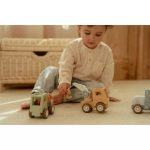 Mașinuță din lemn FSC - Buldozer - Little Dutch - imagine 6