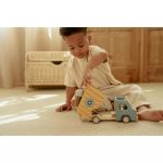 Mașinuță din lemn FSC cu accesorii - Mașină de gunoi - Little Dutch - imagine 11