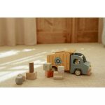 Mașinuță din lemn FSC cu accesorii - Mașină de gunoi - Little Dutch - imagine 7