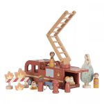 Mașină din lemn FSC - Mașină de pompieri - Mare - Little Dutch - imagine 2