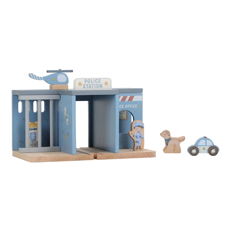 8713291225398.jpg Secție de poliție din lemn FSC cu accesorii - Little Dutch - imagine 1