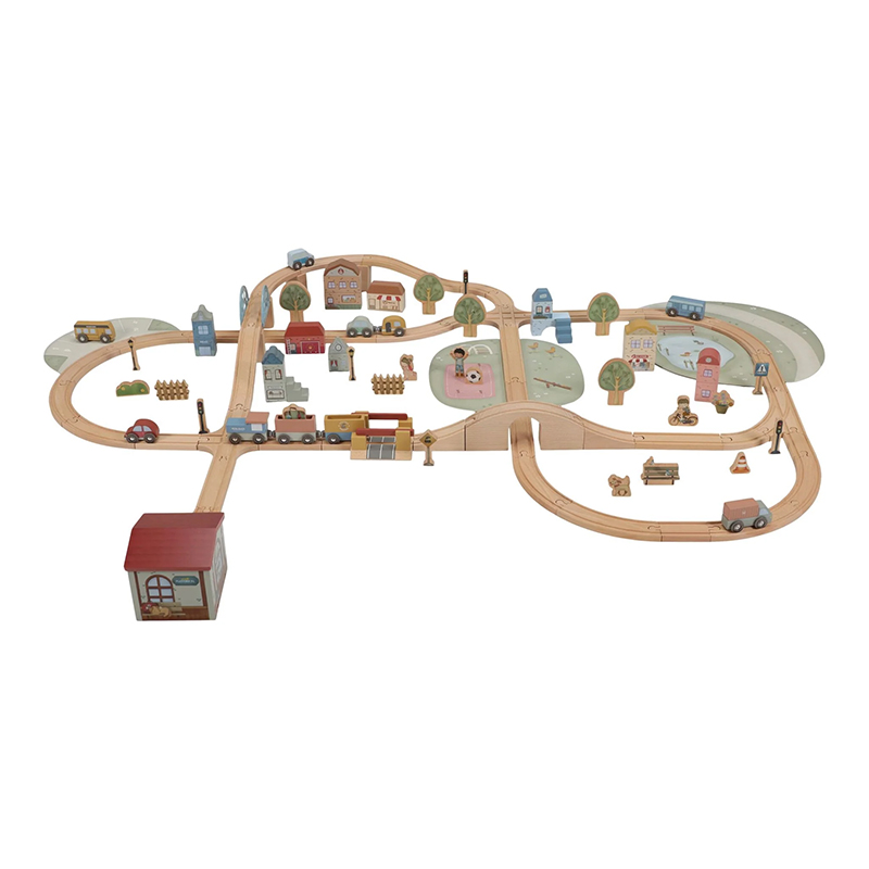 8713291225404.jpg Set de șine pentru tren din lemn – Little Dutch - imagine 1