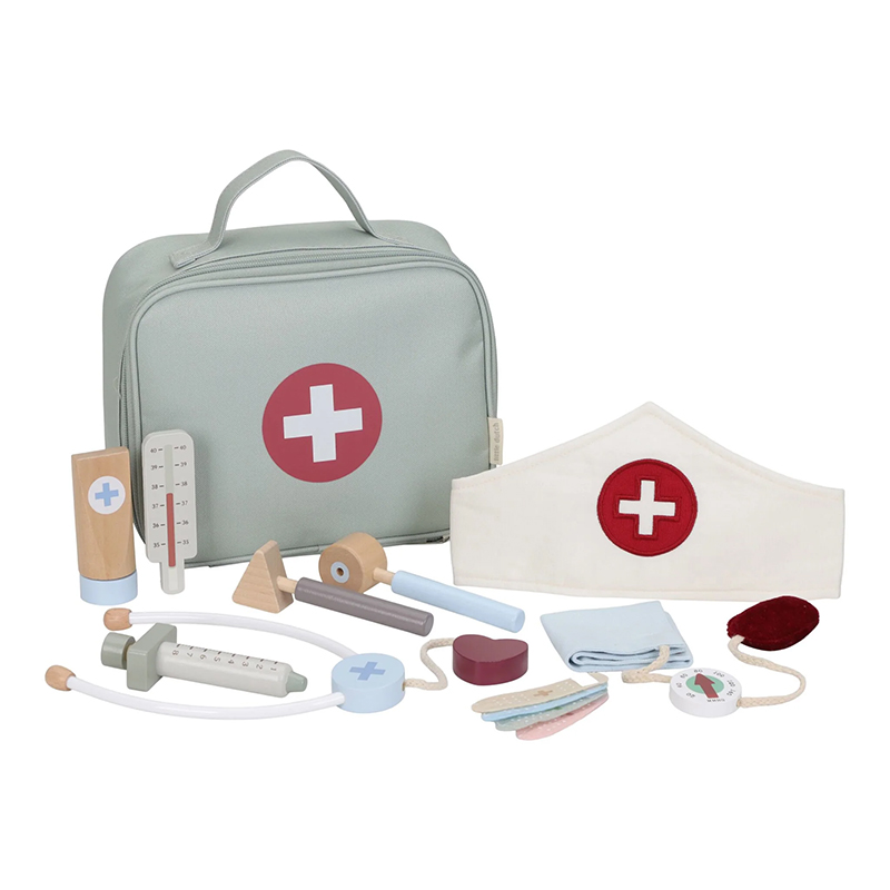 8713291225473.jpg Trusă de doctor cu accesorii din lemn FSC - Little Dutch - imagine 1