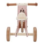 Tricicletă din lemn FSC Pink Little Dutch - imagine 2