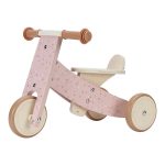 Tricicletă din lemn FSC Pink Little Dutch