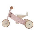 Tricicletă din lemn FSC Pink Little Dutch - imagine 4