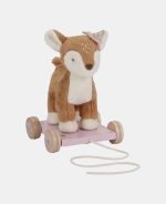Jucărie din pluș cu roți și șnur pentru tras - Căprioară - Fairy Garden - Little Dutch - imagine 3