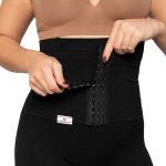 Colanti scurti modelatori cu centura abdominala postnatala integrata, Wondermom Negri - imagine 5