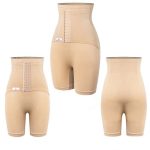 Colanti scurti modelatori cu centura abdominala postnatala integrata, Wondermom Bej