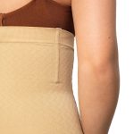 Colanti scurti modelatori cu centura abdominala postnatala integrata, Wondermom Bej - imagine 3