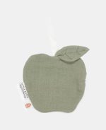 Suport pentru suzetă din muselină de bumbac organic - Apple Olive - Little Farm - Little Dutch - imagine 3