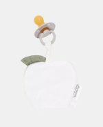 Suport pentru suzetă din muselină de bumbac organic - Apple Olive - Little Farm - Little Dutch - imagine 4