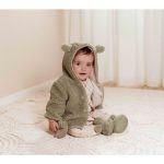 Botoșei din material teddy - Soft Green - Little Dutch - imagine 3