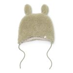 Căciuliță din material teddy - Soft Green - Little Dutch