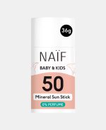 Stick cu protecție solară SPF50 FĂRĂ parfum - Bebeluși și copii – Naïf - imagine 2