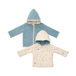 Jachetă reversibilă din bumbac organic - Blue - Forest Friends - Little Dutch - imagine 5