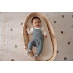 Salopetă pantalon din bumbac organic - Blue - Forest Friends - Little Dutch - imagine 3