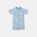 Costum de baie cu mânecă scurtă cu protecție UV 50+ - Sea Life Ocean Blue - Little Dutch