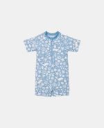 Costum de baie cu mânecă scurtă cu protecție UV 50+ - Sea Life Ocean Blue - Little Dutch