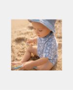 Costum de baie cu mânecă scurtă cu protecție UV 50+ - Sea Life Ocean Blue - Little Dutch - imagine 9