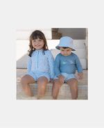 Pălărie de soare reversibilă cu protecție UV 50+ - Sea Life Ocean Blue - Little Dutch - imagine 10