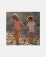 Costum de baie cu mânecă scurtă cu protecție UV 50+ - Sunny Flowers Multi-colours - Little Dutch - imagine 12
