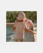 Costum de baie cu mânecă scurtă cu protecție UV 50+ - Sunny Flowers Multi-colours - Little Dutch - imagine 4