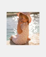 Costum de baie cu mânecă scurtă cu protecție UV 50+ - Sunny Flowers Multi-colours - Little Dutch - imagine 6
