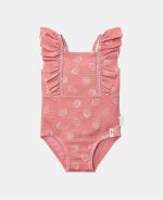 Costum de baie întreg fără mâneci cu protecție UV 50+ - Ocean Treasures Pink - Little Dutch - imagine 2